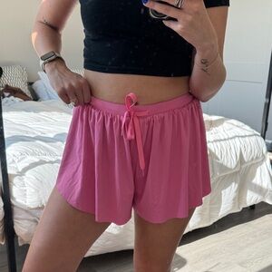 Gold Hinge Flowy Athletic Shorts